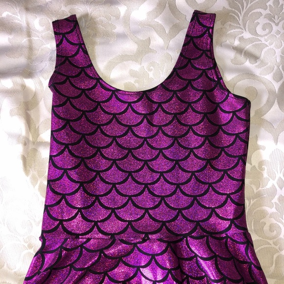 LivingDead Purple Holographic Mermaid Skater Dress - Picture 3 of 6
